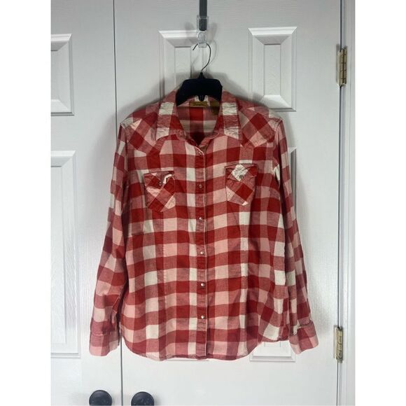 Wrangler Womens Plaid Flannel Button Down Shirt Size XL - Picture 1 of 3